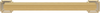 Bridges Collection Pull 5-1/16'' cc Brushed Golden Brass Finish P3233-BGB