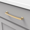 Bridges Collection Pull 6-5/16'' cc Brushed Golden Brass Finish P3235-BGB