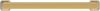 Bridges Collection Pull 6-5/16'' cc Brushed Golden Brass Finish P3235-BGB