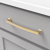 Bridges Collection Pull 7-9/16'' cc Brushed Golden Brass Finish P3236-BGB