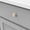 Cottage Collection Knob 1-1/4'' Diameter Satin Nickel Finish P3500-SN
