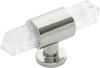 Bijou Aura Collection T-Knob 2-3/4'' x 3/4'' Polished Nickel with Natural Quartz Finish B075512-14