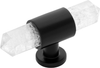 Bijou Aura Collection T-Knob 2-3/4'' x 3/4'' Matte Black with Natural Quartz Finish B075512-MB