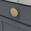 Vale Collection Knob 3'' diam Brushed Golden Brass Finish B076527-BGB