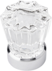 Luster Collection Knob 1-3/8'' diam Glass with Chrome Finish B076569-GLCH