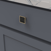 Fuse Collection Knob 1-7/16'' Square Brushed Golden Brass with Black Wood Finish B076617WB-BGB