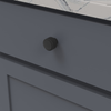 Verge Collection Knob 1-3/16'' diam Matte Black Finish B076865-MB