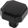 Monroe Collection Knob 1-5/16'' x 1-5/16'' Matte Black Finish B076895-MB