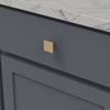 Emerge Collection Knob 1-5/16'' Square Brushed Golden Brass Finish B077034-BGB