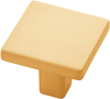 Emerge Collection Knob 1-5/16'' Square Brushed Golden Brass Finish B077034-BGB