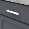 Firenze Collection T-Knob 5'' x 1'' White Marble with Polished Nickel Finish B077044MW-14