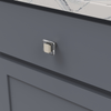 Belleclaire Collection Knob 1-1/4'' Square Satin Nickel Finish B077497-SN