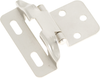 Hinge Semi-Concealed 1/4'' Overlay Face Frame Part Wrap Self-Close Satin Nickel Finish P60010F-SN