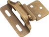 Hinge Semi-Concealed 3/8'' Inset 1/4'' Overlay Face Frame Part Wrap Self-Close Antique Brass Finish P61030F-AB