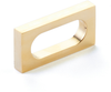 Cafe Pull, Modern Oval Slot, Unlacquered Brass, 2'' cc 10031-UNBR