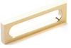 Cafe Pull, Modern Oval Slot, Unlacquered Brass, 3-1/2'' cc 10032-UNBR