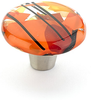 Ice Knob, Round, Orange Confetti, 1-1/2'' dia 31-COO