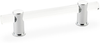 Lumiere Pull, Adjustable Clear Acrylic, Polished Chrome, 4'' cc 404-26