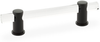 Lumiere Pull, Adjustable Clear Acrylic, Matte Black, 4'' cc 404-MB