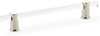 Lumiere Pull, Adjustable Clear Acrylic, Polished Nickel, 6'' cc 406-PN