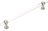 Lumiere Transitional Appliance Pull, NON-Adjustable Clear Acrylic, Satin Nickel, 12'' cc 412-15