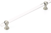 Lumiere Transitional Appliance Pull, NON-Adjustable Clear Acrylic, Satin Nickel, 12'' cc 412-15