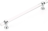 Lumiere Transitional Appliance Pull, NON-Adjustable Clear Acrylic, Polished Chrome, 12'' cc 412-26