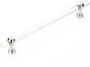 Lumiere Transitional Appliance Pull, NON-Adjustable Clear Acrylic, Polished Nickel, 12'' cc 412-PN
