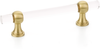 Lumiere Transitional Pull, Adjustable Clear Acrylic, Satin Brass, 4'' cc 414-SB