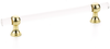 Lumiere Transitional Pull, Adjustable Clear Acrylic, Polished Brass, 6'' cc 416-03