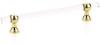 Lumiere Transitional Pull, Adjustable Clear Acrylic, Polished Brass, 6'' cc 416-03