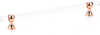 Lumiere Transitional Pull, Adjustable Clear Acrylic, Polished Rose Gold, 8'' cc 418-PRG