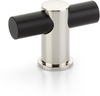 Foncé T-Knob, NON-Adjustable, Matte Black bar, Polished Nickel stem, 2'' 421-MB/PN