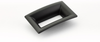 Finestrino Pull, Flared Rectangle, Matte Black, 64 mm cc 441-MB