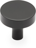 Haniburton Knob, Round, Matte Black, 1-1/4'' dia 470-MB
