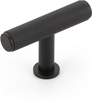 Pub House T-Knob, Knurled, Matte Black, 2'' 5001-MB