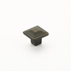Menlo Park Knob, Square, Ancient Bronze, 1-1/4'' 530-ABZ