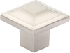 Menlo Park Knob, Square, Brushed Nickel, 1-1/4'' 530-BN