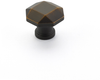 Menlo Park Faceted Knob, Ancient Bronze, 1-1/4'' dia 531-ABZ