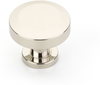 Heathrow Knob, Round, Polished Nickel, 1-1/4'' dia 550-PN