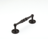 Atherton Pull, Knurled Footplates, Oil Rubbed Bronze, 4'' cc 576-10B