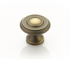 Traditional Round Knob, Antique Light Brass, 1-1/4'' dia 703-ALB