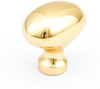 Traditional Knob, Oval, Polished Brass, 1-3/8'' dia 719-03