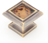 Tiger Penshell Knob, Square, Dark Antique Bronze, 1-3/8'' 818-PEN/DAB
