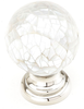 Mother of Pearl Knob, Round, Polished Nickel, 1-1/4'' dia 857-MOP/PN