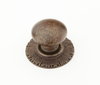 Sunburst Round Knob with Backplate, Highlighted Bronze, 1-1/4'' dia 970-HLB
