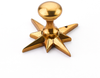Sonata Round Knob with Star Backplate, Paris Brass, 11/16'' dia 982-PAR