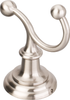 Fairview Satin Nickel Double Robe Hook - Contractor Packed BHE5-02SN