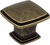 Milan 1-3/16'' Length Square Knob 1091AEM