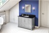 Addington 48'' Grey Vanity, Black Granite Vanity Top, undermount rectangle bowl VKITADD48GRBGR